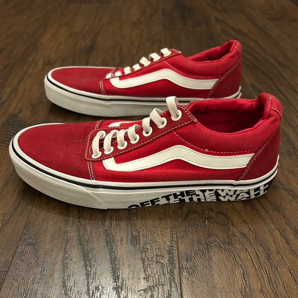 Vans Ward OTW Sidewall Red White Black Canvas Sneakers Unisex Women’s 8.5 Men 7